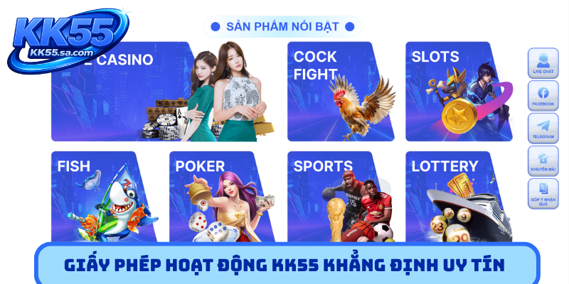 Giấy phép hoạt động KK55 khẳng định uy tín