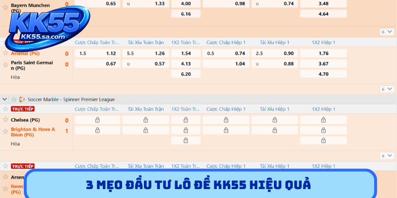 3 mẹo đầu tư lô đề KK55 hiệu quả