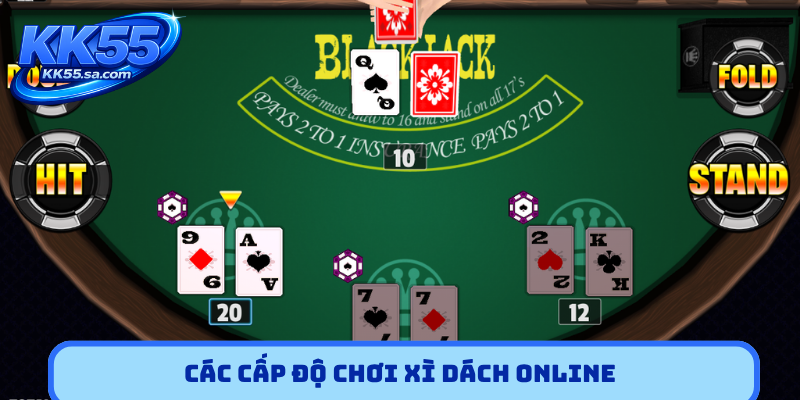 Các cấp độ chơi xì dách online